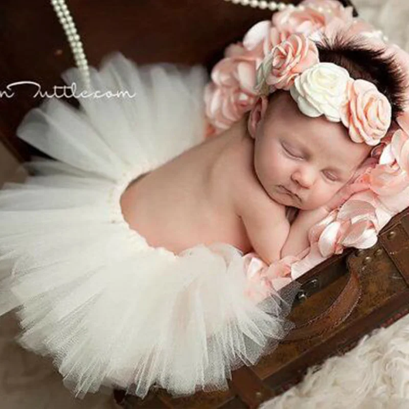 Children\'s Photography Clothing Studio Fluffy Skirt Newborn Baby Girl Outfit 0-3 Months Bebe Accessories Photography Props Gifts