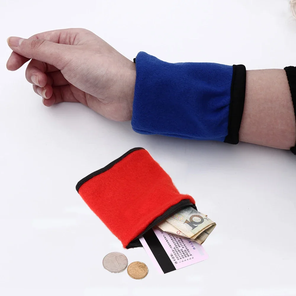 Mini Wrist Wallet Key Pouch Band Fitness Sports Zipper Wristband Running Gym Cycling Safe Coin Purse Cotton Wrist Bag Men Women image 3