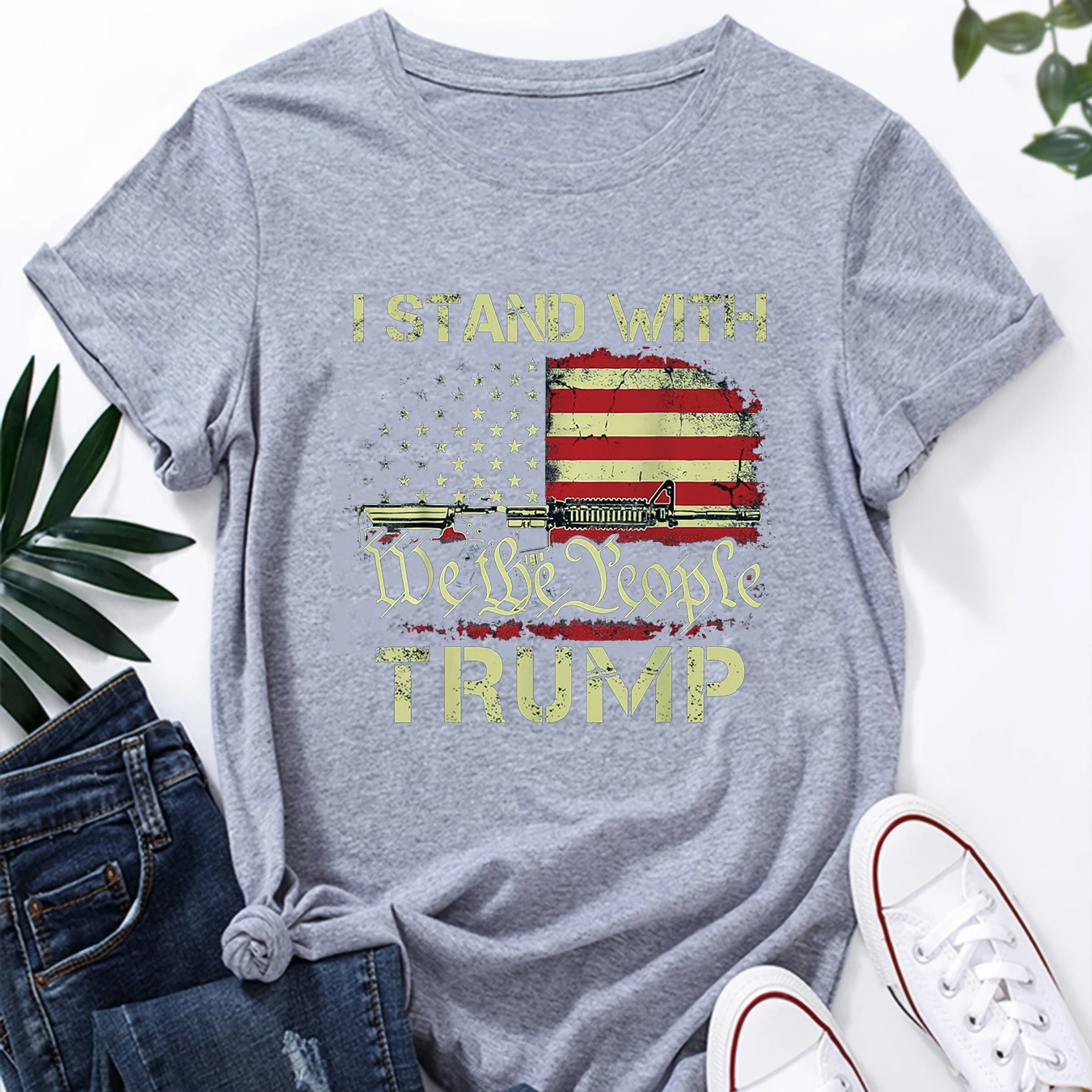 Trump 2024 Drill Baby Drill 4th Of July Independence Day Women\'s Casual Short Sleeve Printed Summer T-Shirt Oversized T Shirt