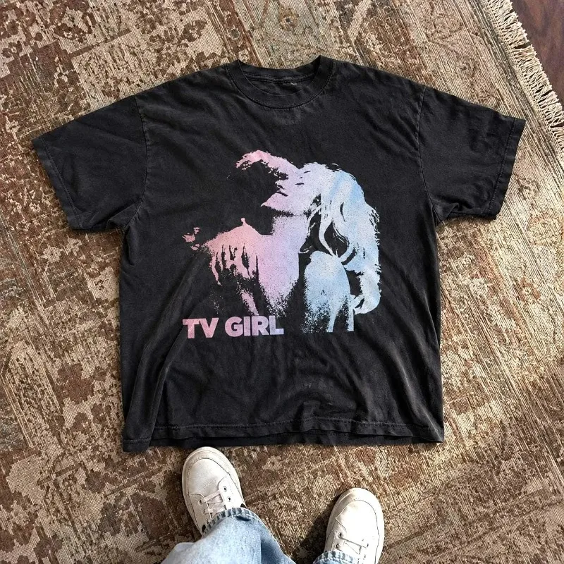TV Girl Shirt, 90s Band T-shirt, French Farewell T-shirt, Men's T-shirt, Summer New Unisex High Street T-shirt