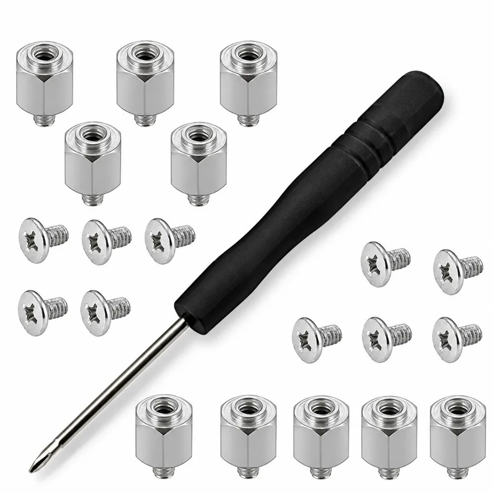 New Metal M.2 SSD Screws Hex Standoffs With Screwdriver Hard Drive Screws Black Screws Motherboard Standoff Screws for Laptop