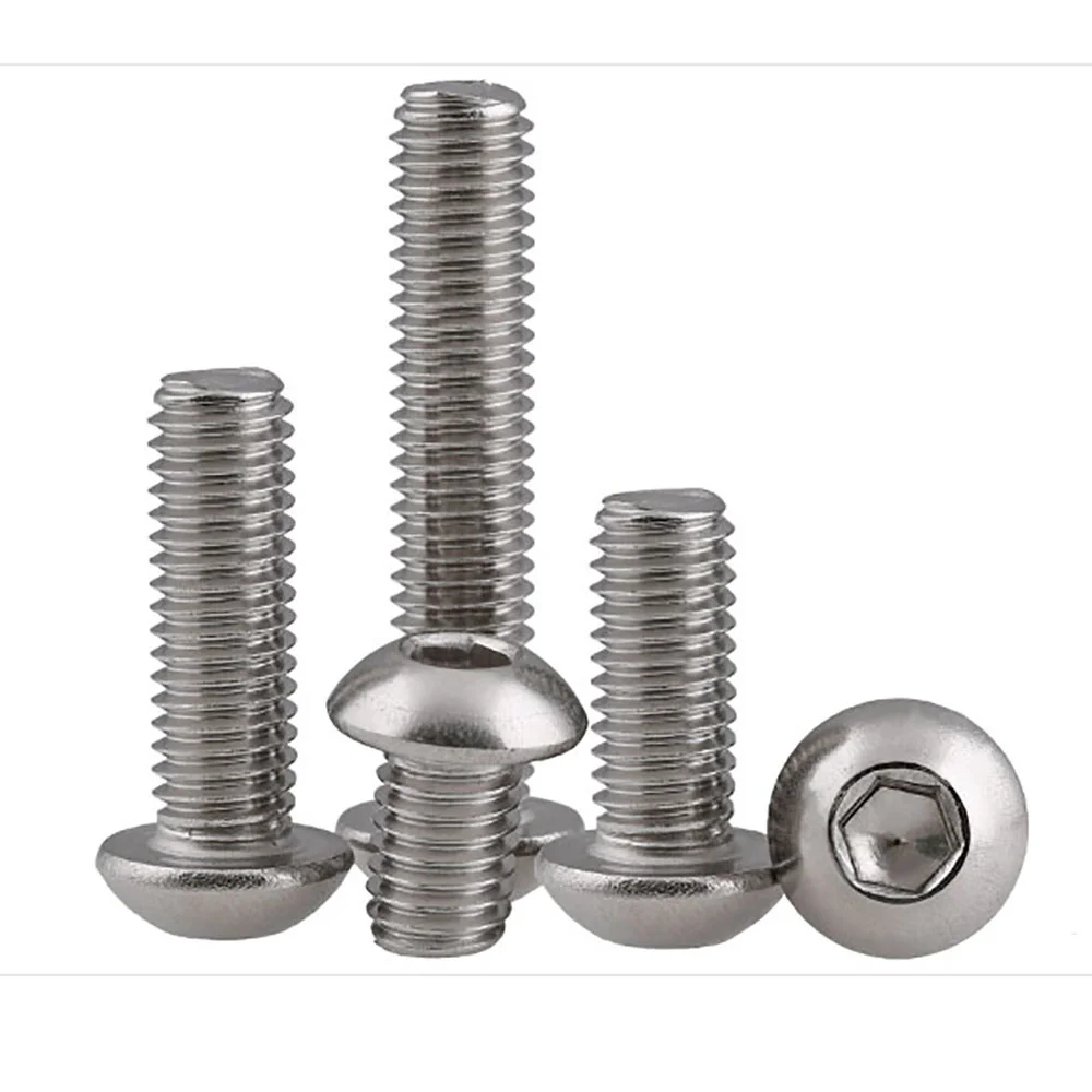 

M3 3mm A2 304 stainless steel button head hex bolt screw stainless steel round / pan head M3x6/M3x8/M3x10/M3x12/M3x16/M3x20