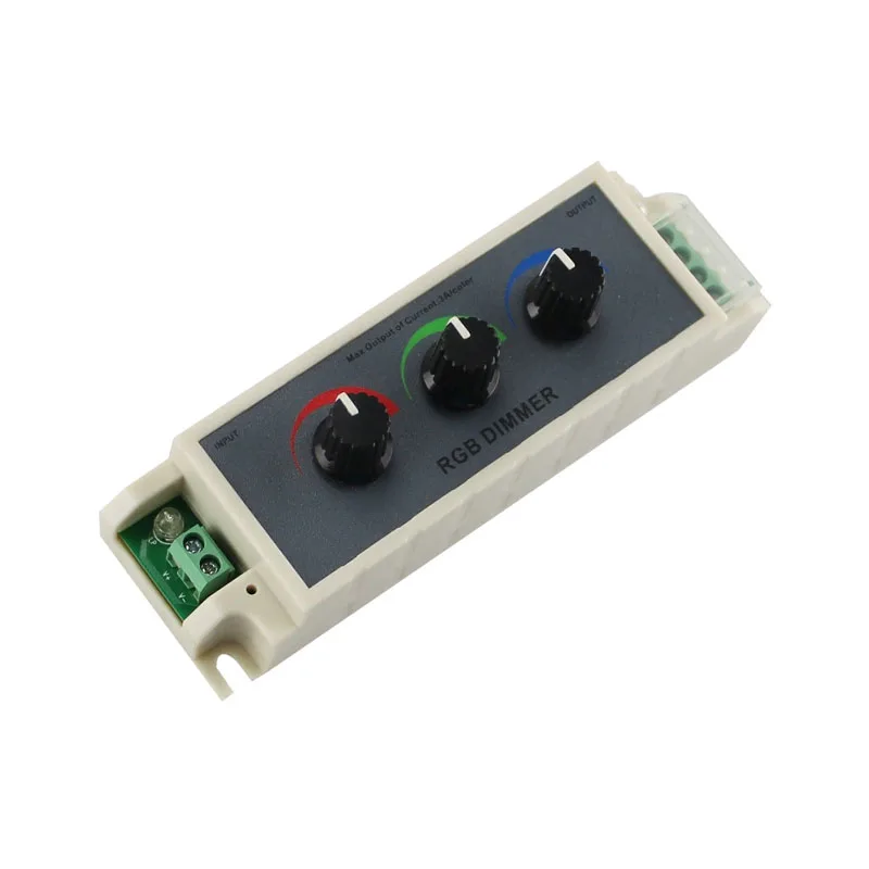 Controller manopola manuale dimmer per strisce LED RGB per luce che cambia colore 5050 DC 12V/24V Luminosità a 3 canali Regola in modo intelligente