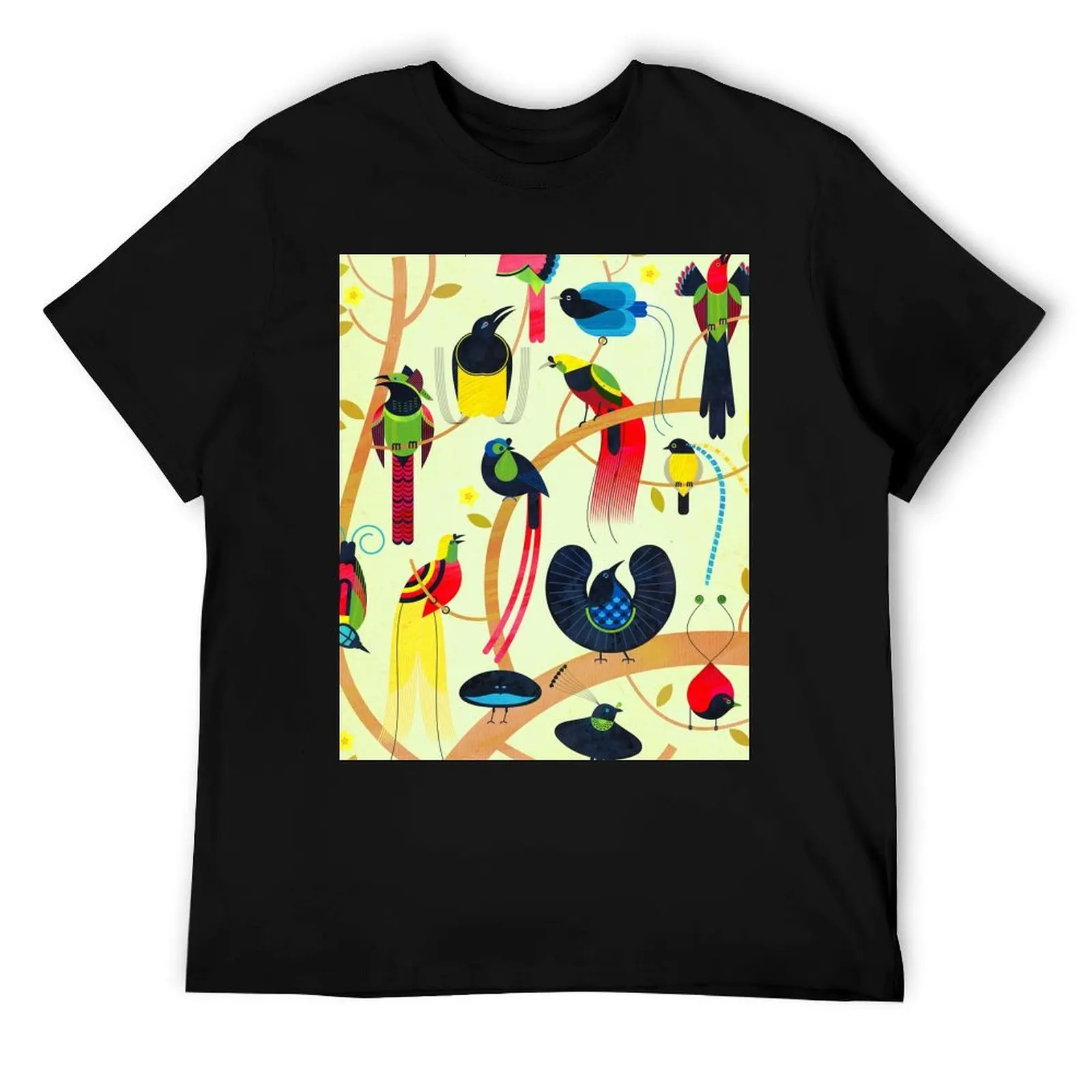 

Футболка «Птицы рай» для мужчин, забавная мужская футболка с рисунком, роскошная незаменимая футболка, футболка