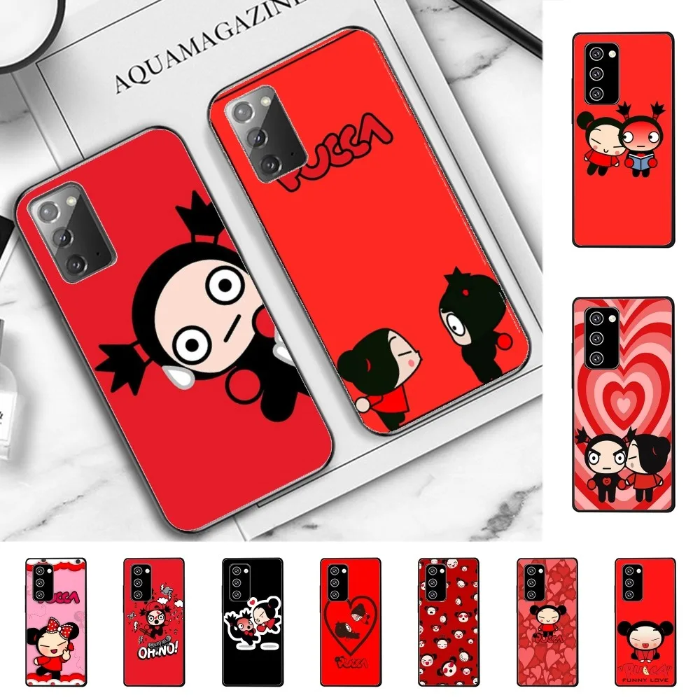 Cartoon P-Pucca G-Garu Phone Case For Samsung Note 8 9 10 20 Pro Plus Lite M 10 11 20 30 21 31 51 A 21 22 42 02 03