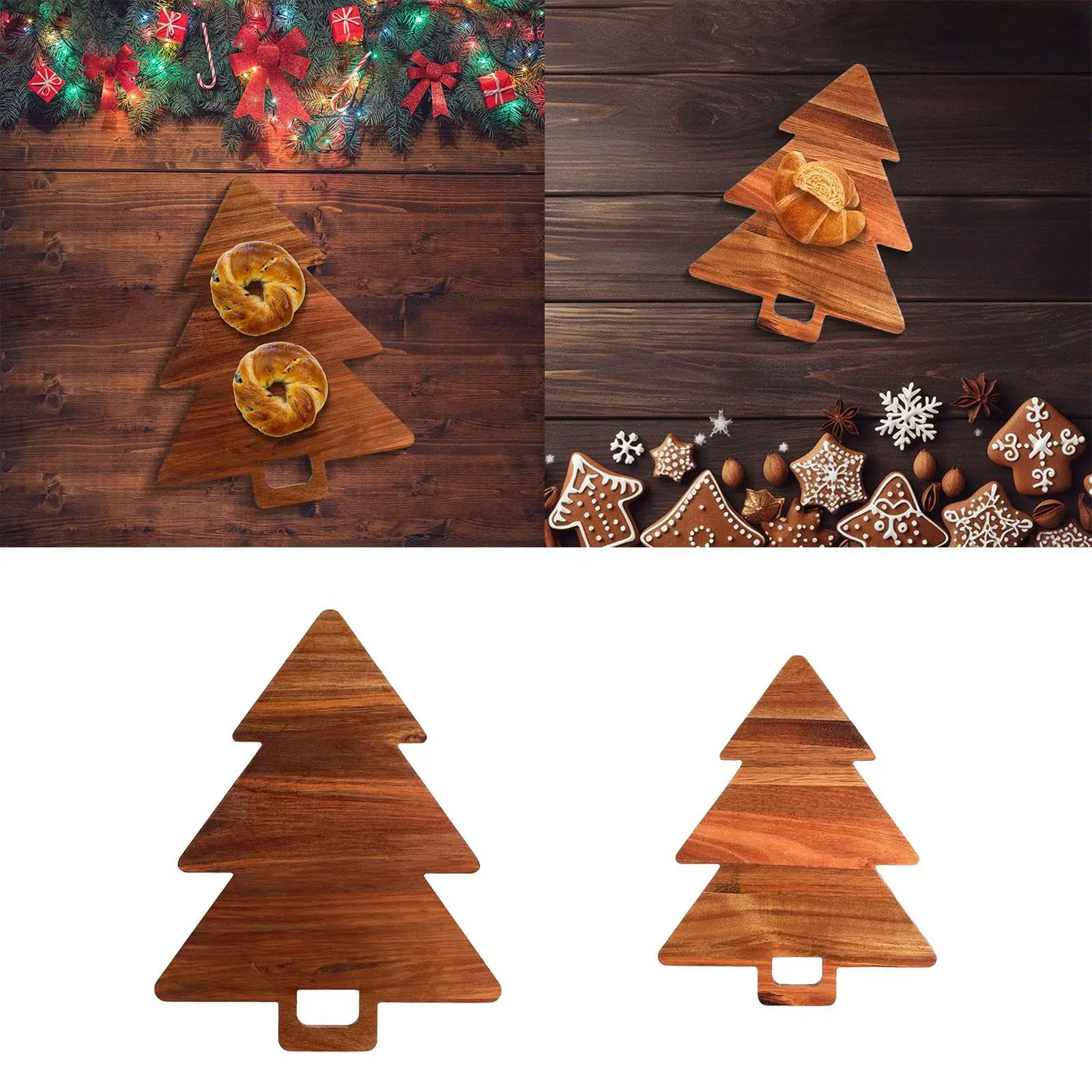 Christmas Tree Cutting Board Kitchen Baking Utensils Multipurpose Fruit Tray Pizza Board for Cheese Christmas Meat Holiday Bread