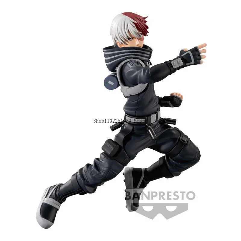 BANDAI-Original My Hero Academia Anime Action Figure, Modelo dos desenhos animados, Amazing Todoroki Shoto, Desktop Ornamentos