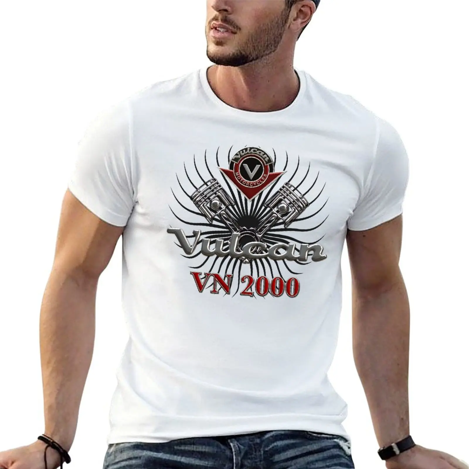 Vulcan VN 2000 Piston 2nd T-Shirt Casual Work Wear T-Shirt
