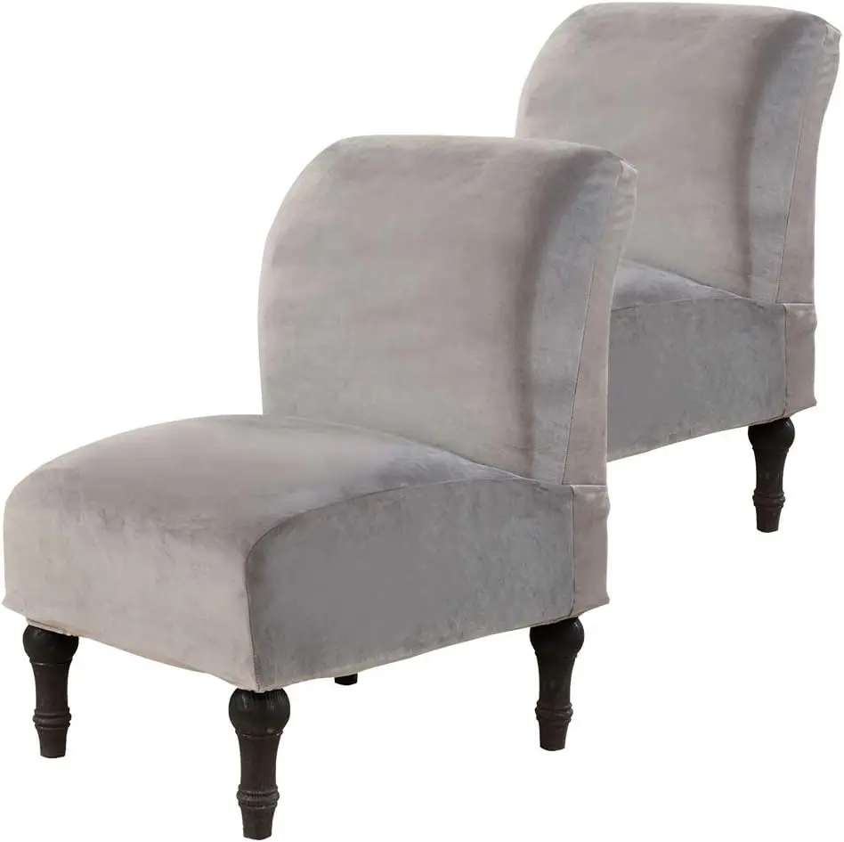 

Arml Accent Chair Covers Velvet Stretch Soft Slipcovers For S Chair Without Armrest Washable Chair Couch Furniture Protector