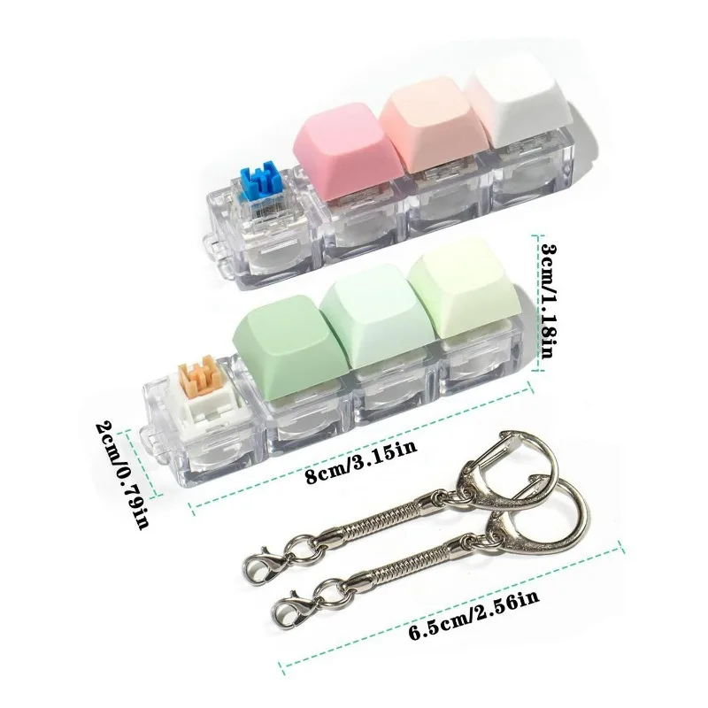 For Decompression 9 Keyboard Key Toy For Adults Antistress Toys Boys Girls Anti Stress Finger Keyboard Games Keychain