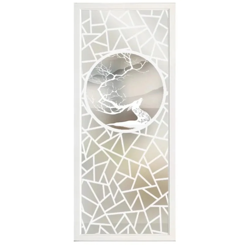 

Sculpture art glass screen, living room background matte light entry entrance