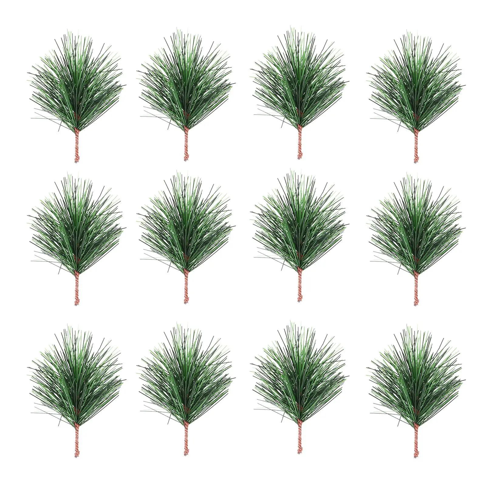 

24Pcs Artificial Christmas Pine Branch Fake Plants Bouquet Christmas Tree Wedding Decor DIY Wreath Gift Box Christmas Supplies