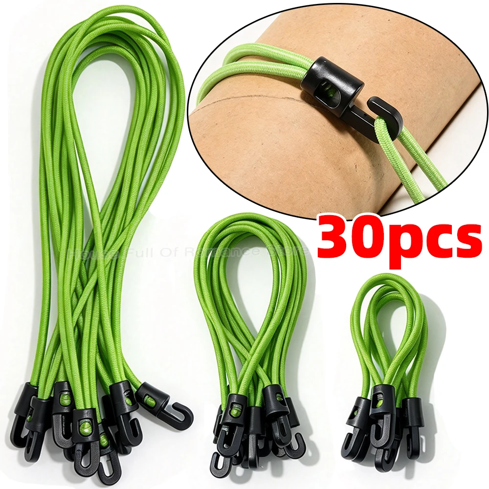 Elastic Bungee Ropes with Hook for Camping Luggage Bikes Cars Heavy Duty Latex Cords Fixed Ties High Elastic Expander Rope Tool