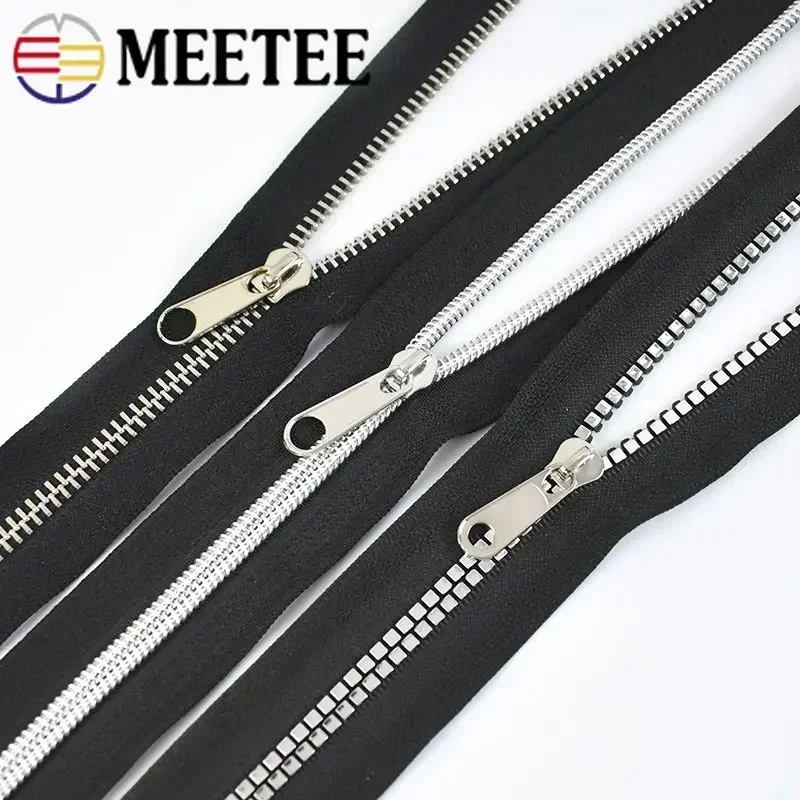 10/20Pcs 3 #5 #8 # Zipper Puller für Nylon Harz Metall Zips Silber Reißverschlüsse Slider gepäck Band Zip Ziehen Schloss Kopf Nähen Zubehör