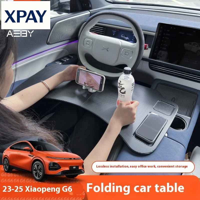 New Car Car Small Table Plate For ​​Xpeng G6 2023-2025 Main And Co-Driver Dining Table Folding Computer Table Car Interior Acces