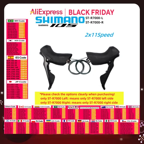 SHIMANO 105 ST-R7000-L / ST-R7000-R DUAL CONTROL LEVER Rim Brake 2x11 Speed 2S 1 PC Left /Right Shifter Shift Lever Bike Parts