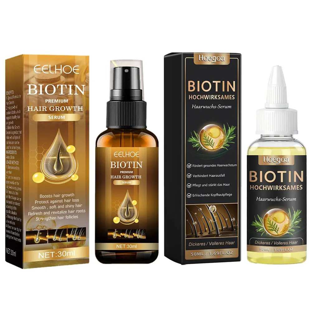 Ingwer-Haarwuchsöl, Rosmarin-Biotin-Haarserum für Männer und Frauen, fördert das Wachstum von gesundem, starkem Haar, ätherische Öle für die Haarpflege