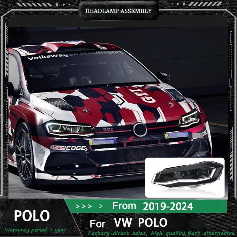 

Car Headlights For VW POLO GTI 19-24 new style LED Auto Headlamp Assembly Upgrade High Configure Projector Lens Accessories Kit