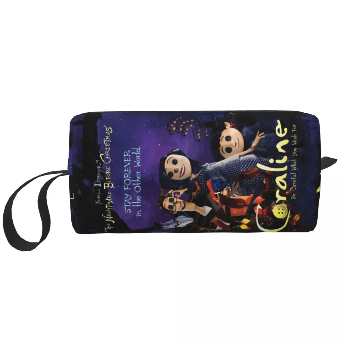 

Custom Halloween Horror Movie Coraline Makeup Bag Women Travel Cosmetic Organizer Fashion Storage Toiletry Bags