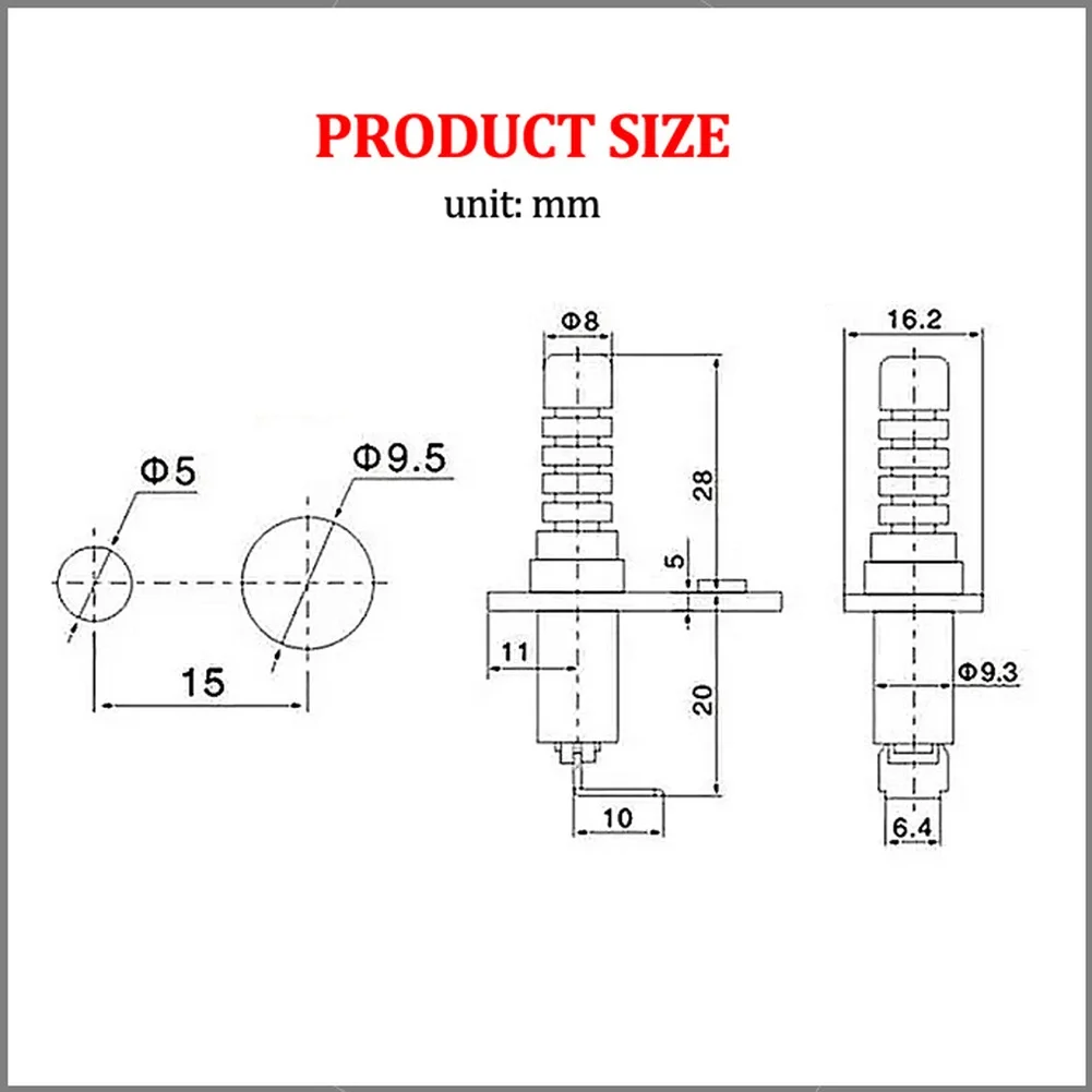 

PIN 10R Waterproof Door Sensor Switch for Vehicle Door Step Light with Compact Size and High Current Support up to 20A at 12VDC