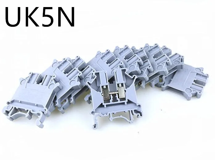 50PCS UK5N DIN rail universal class Terminal blocks lug plate UK-5N