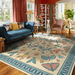 Carpet for Living Room Decoration Vintage Rug Bedroom Soft Machine Washable Non-slip Floor Mat Home Decor Ковер Для Гостиной