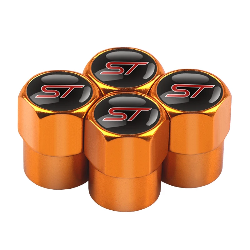 سيارة عجلة الاطارات صمام الجذعية قبعات ، غطاء محكم لفورد ST الخط ، التركيز X ، 2 ، 3 ، مونديو ، فييستا ، كوجا ، MK2 ، MK3 ، MK4 ، اكسسوارات السيارات ، 4 قطعة