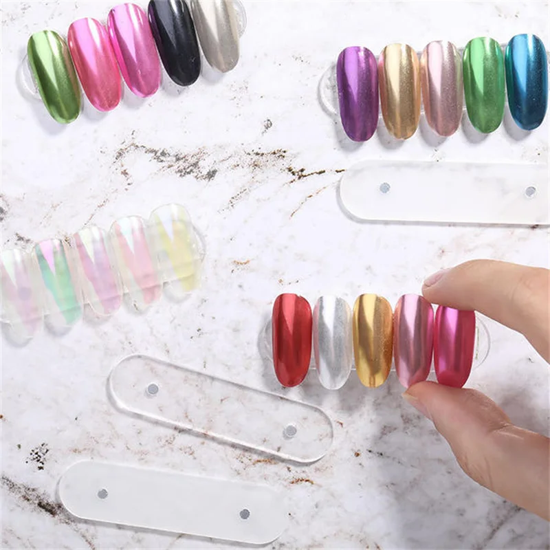 50/100/200pcs False Nail Tips Display Stand With Magnet Clear Practice Acrylic Gel Polish Holder Strip Manicure Showing Tool view 2