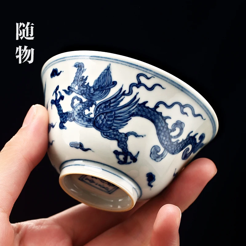 Imitation Of Ming Dynasty Chenghua Blue And White Porcelain Master Jingdezhen Personal Single Cup High End Ceramic Tea