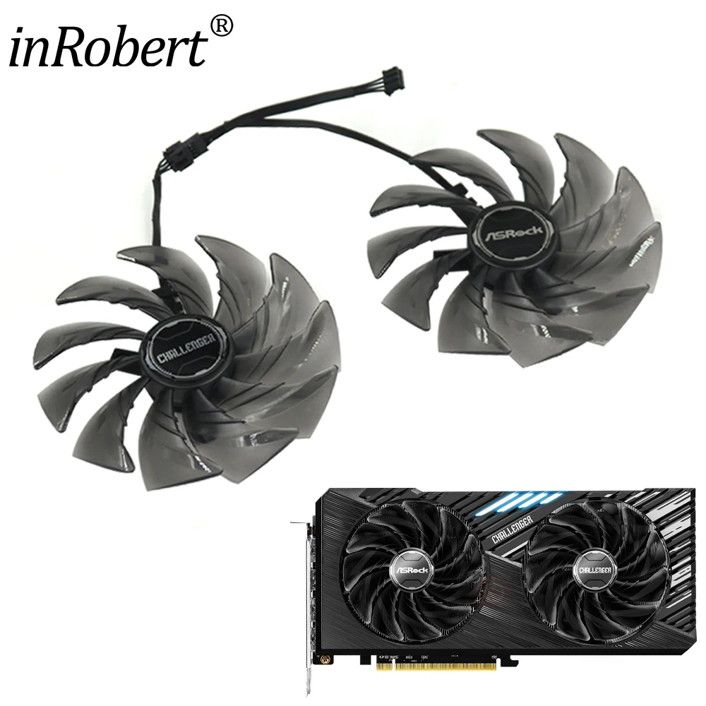 

Р ​ X7600XT CF1010H12S Вентилятор видеокарты для Asrock RX 7600 XT CHALLENGE Сменный вентилятор видеокарты с корпусом