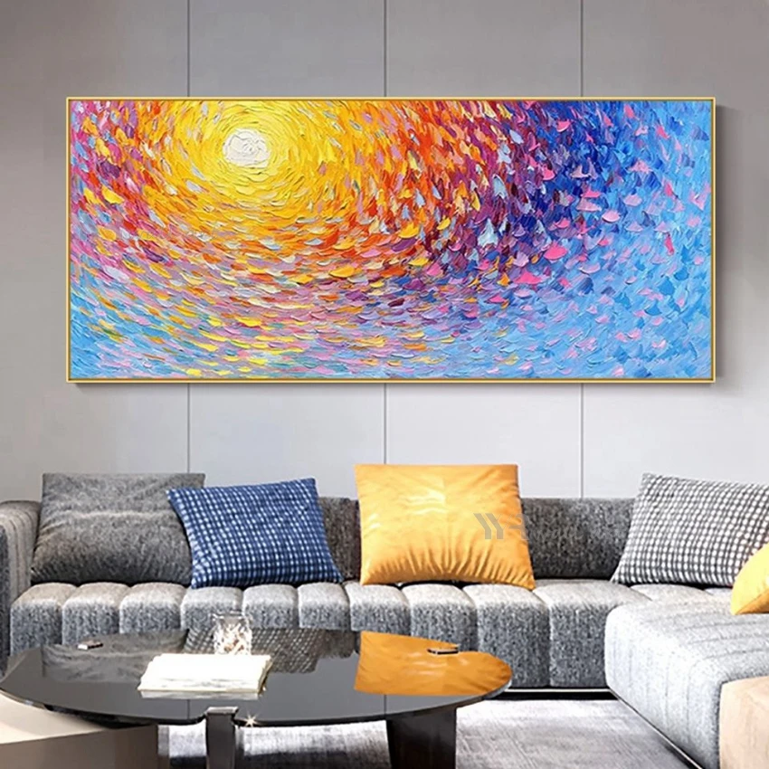 

Abstract Starry Sky Art Poster Handmade Canvas Decoration Hanging Picture Living Room Sofa Bedroom Bedside Office Wall Art Mural