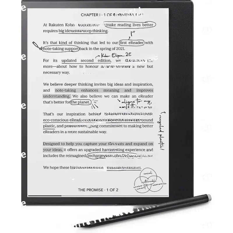 Elipsa 2E 10.3 Inch E- Reader Stylus 2Nd Generation 32G Electronic Paper Book