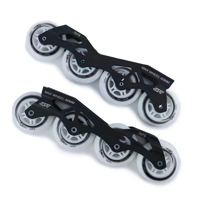 Base de patins japy original, 231mm 243mm, quadro plano 7075, 72 76 80 mm, 88a, rodas pu, chassi de distância de 165mm para patins slalom
