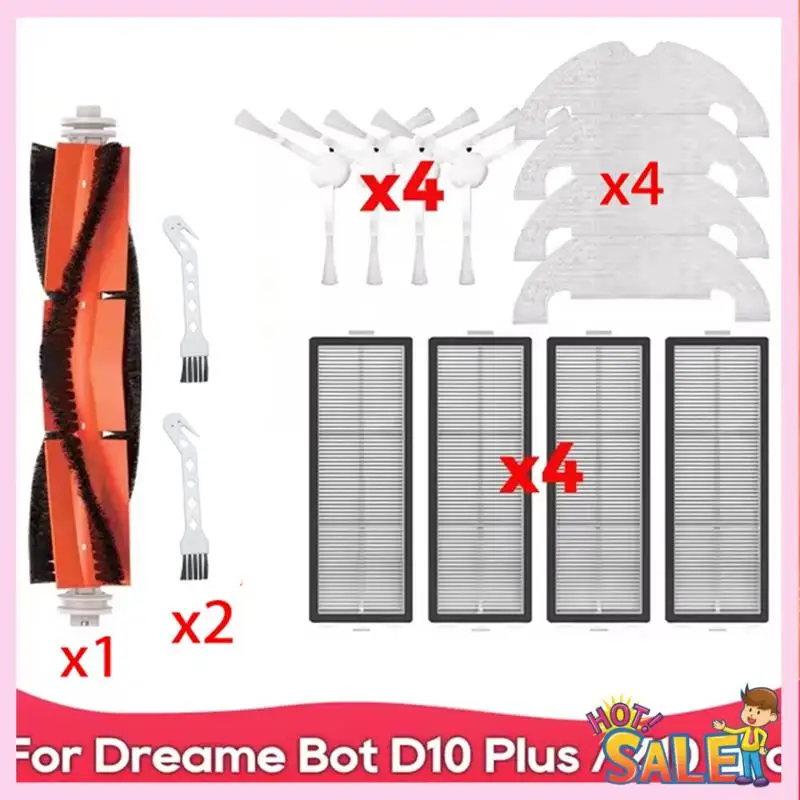 

A88X для Dreame Sweeper Z10 Pro/L10 Plus аксессуары основная щетка боковая щетка фильтрующая ткань сменные аксессуары щетка