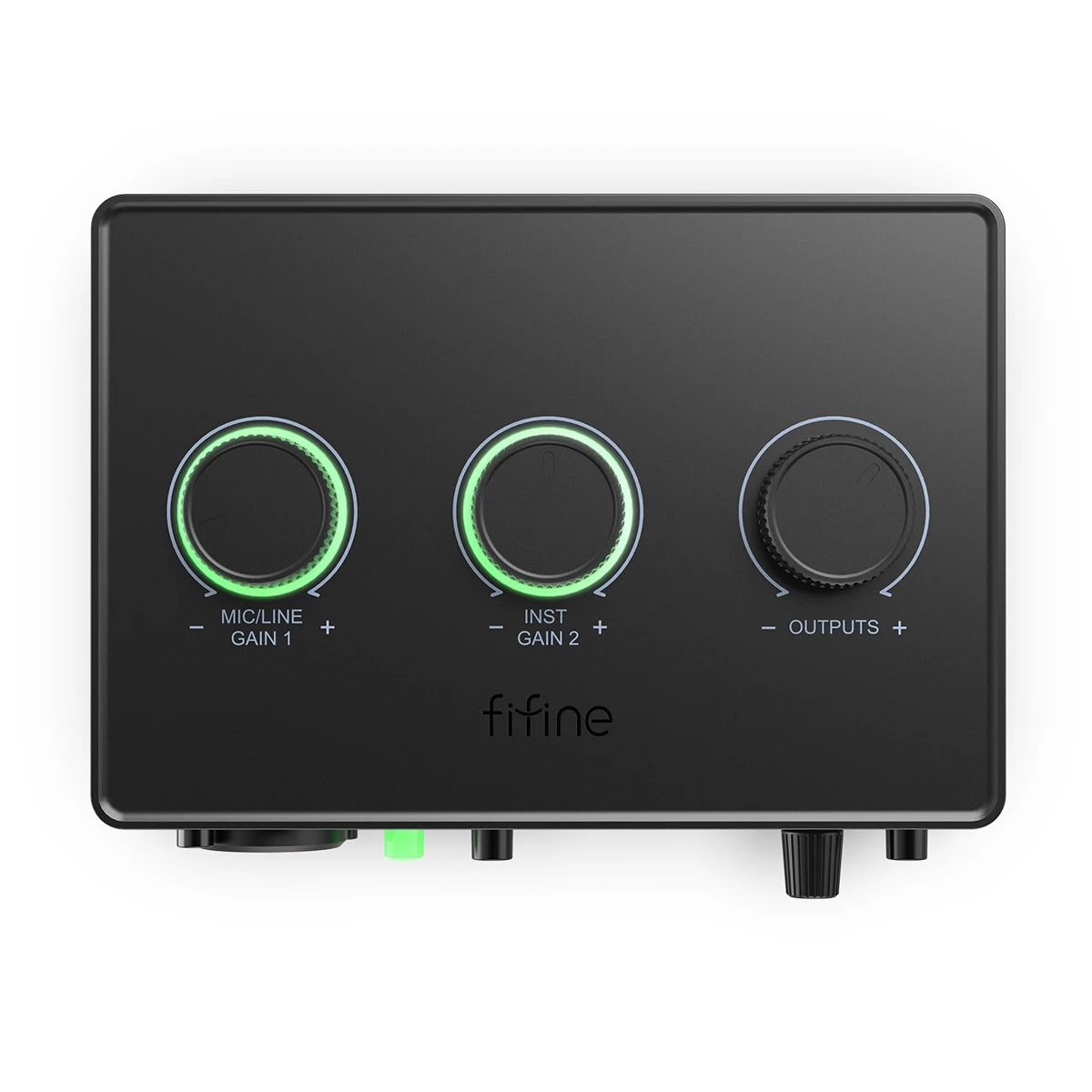 FIFINE サウンドミキサー、ゲインノブ付きコンデンサーマイク用、XLR