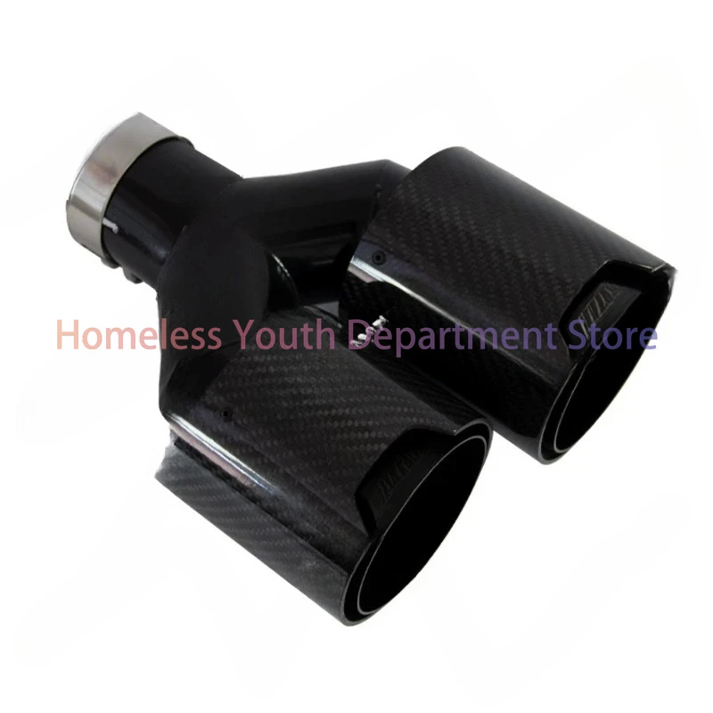 

Suitable for BMW series one point two black Y type carbon fiber tail throat car exhaust pipe