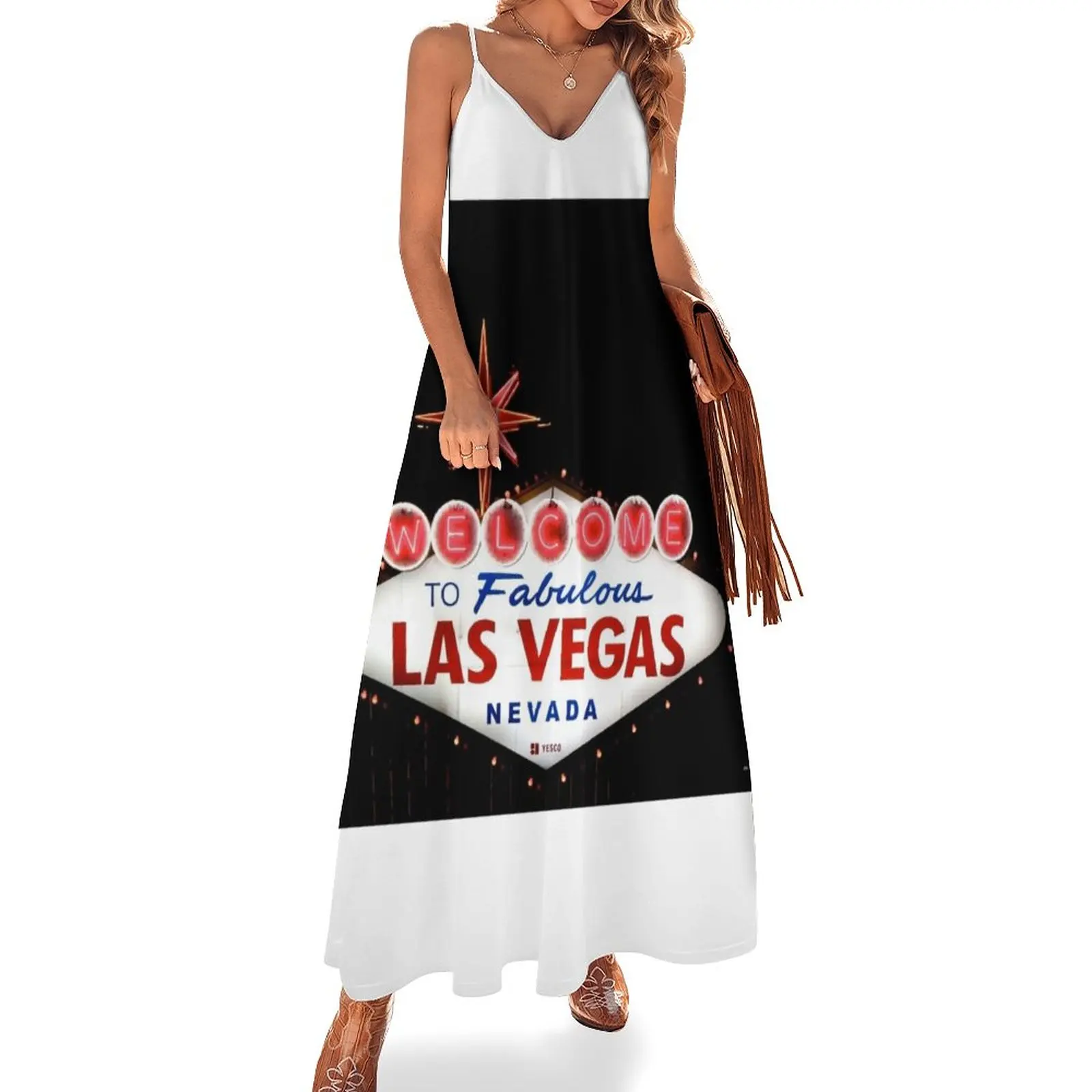 

welcome to fabulous las vegas Sleeveless Dress summer dress woman 2023 long dress women women clothes