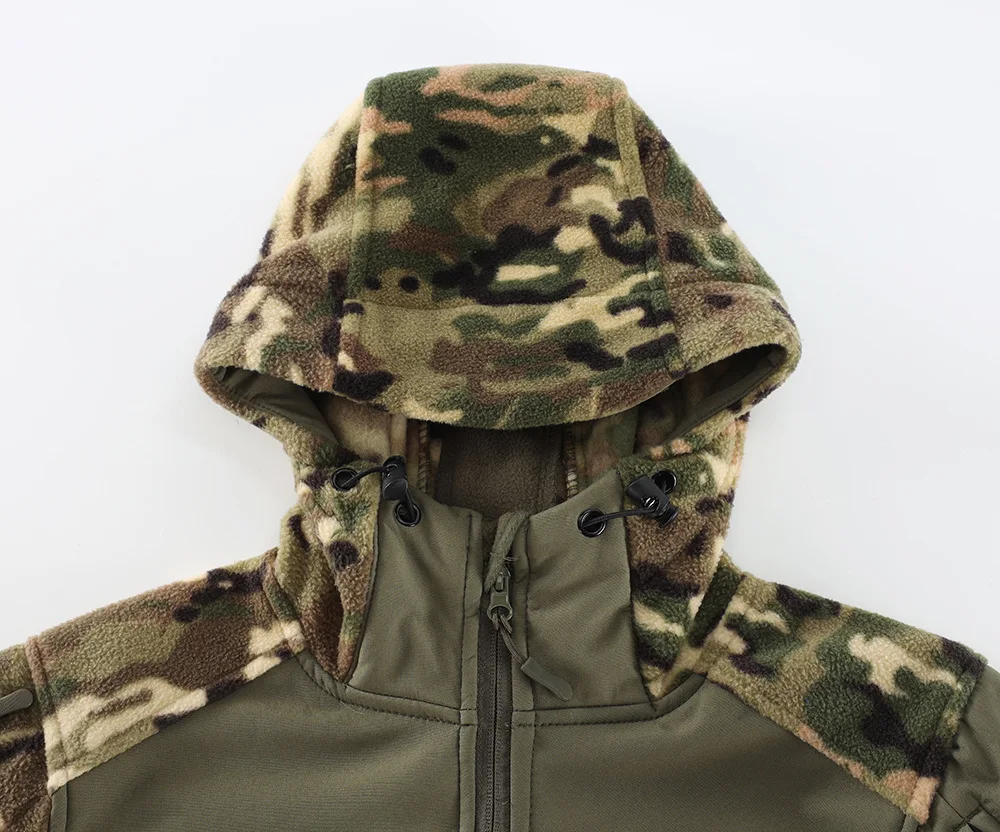 Winter Herren Outdoor Camouflage Jacke Set taktische Kapuzenjacke Winter warme Jacke Innenschicht Herren Winteranzug Herren Set – Detail 11