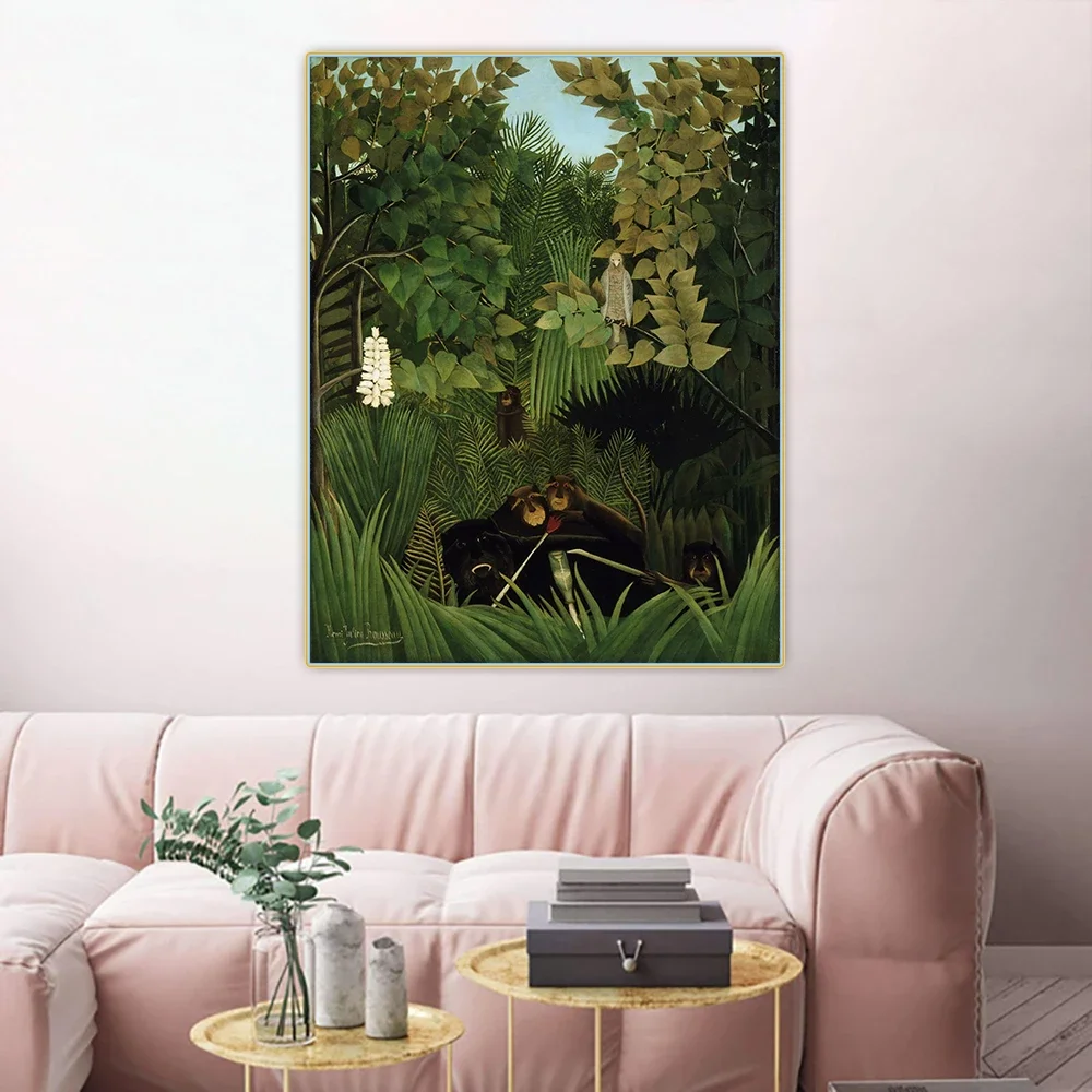 سيتون هنري روسو 《The Merry Jesters》 لوحة زيتية قماشية عمل فني ملصق صورة جدار خلفية ديكور ديكور المنزل