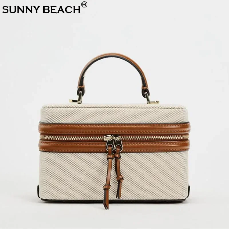 

Retro Square Flap Bag Canvas PU Leather Luxury Tote Messenger Shoulder High Quality Women Crossbody Lunch Box Rhombus Hand Bag