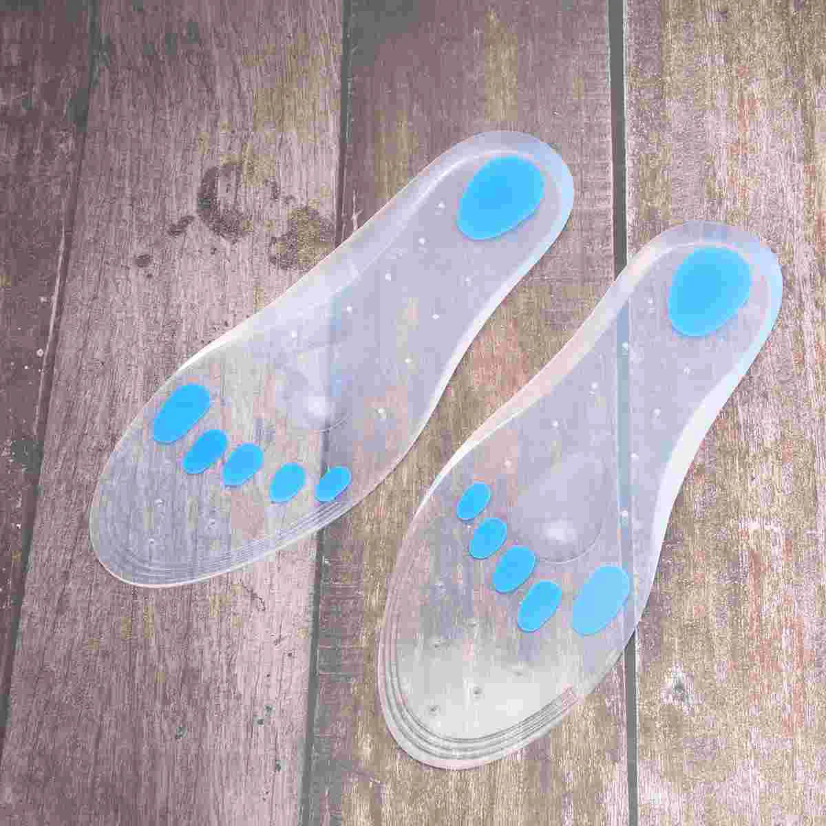 Foot Pads Gel Insoles Mens Work Boots for Breathable Absorbing Silicone Sports Damping Arch of Women's