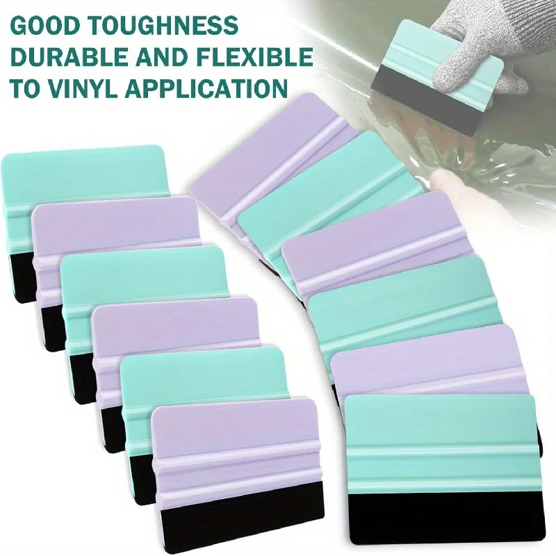 5pcs Purple And Teal Squeegee, Squeegees for Vinyl Purple And Coral, Vinyl Squeegee Tools Vinyl for Crafting Vinyl Application