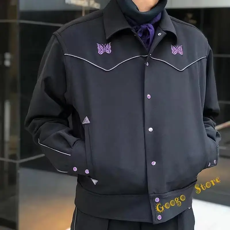 Luxury Brands Men Women Hip Hop Track Outerwear Coats High Quality Purple Stripe Jacket Inside Tags