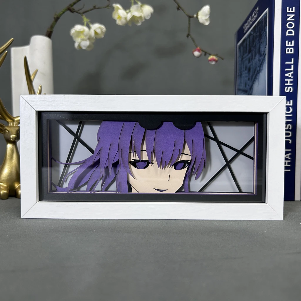 Anime Paper Cut Lightbox Kafka Honkai Star Rail Led Night Light per la decorazione della camera da letto lampada da comodino regalo fidanzata