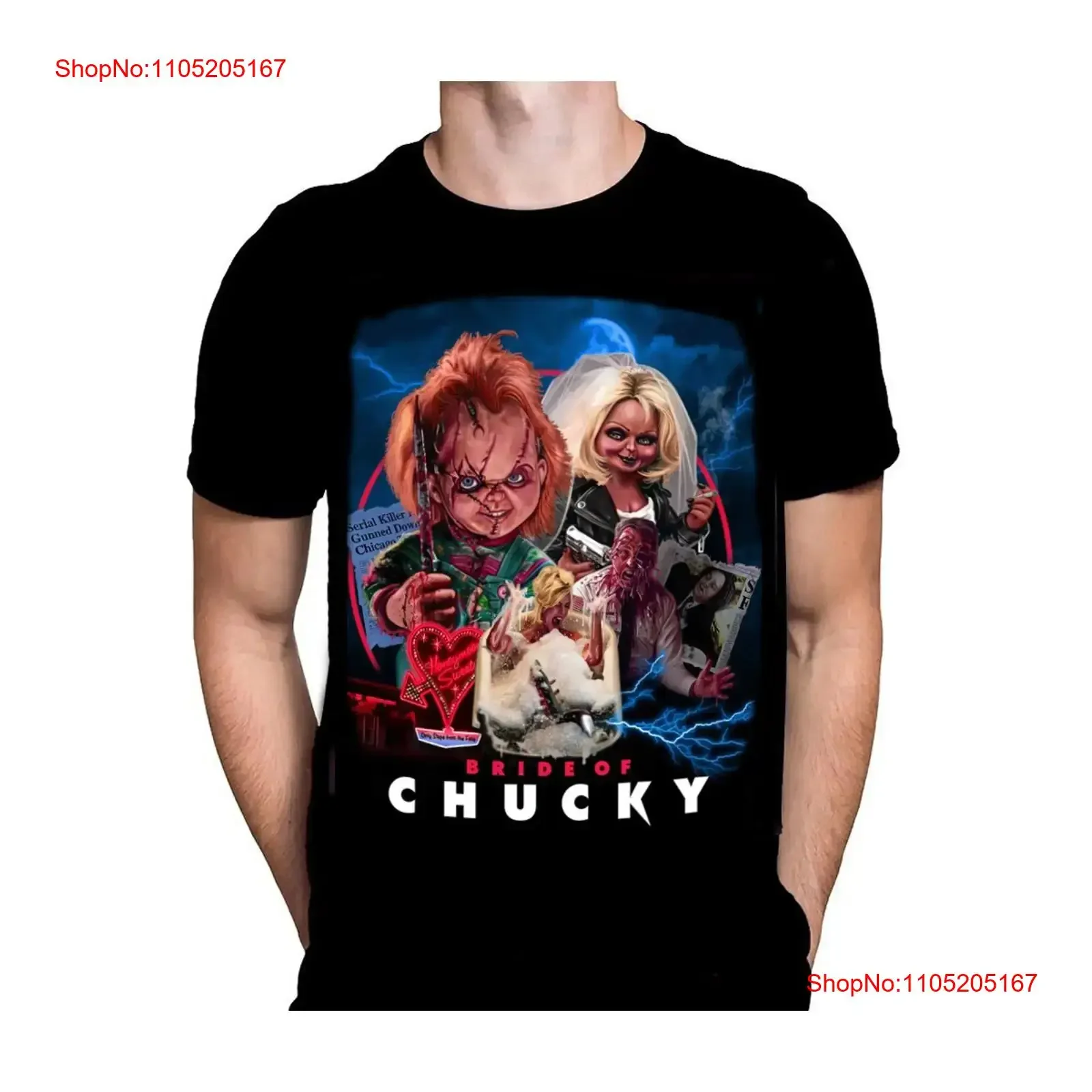 Bride of Chucky Classic Horror Comedy T Shirt Sizes S 5XL vintage Washed Stylish graphic Top For Everyday Wear Soft