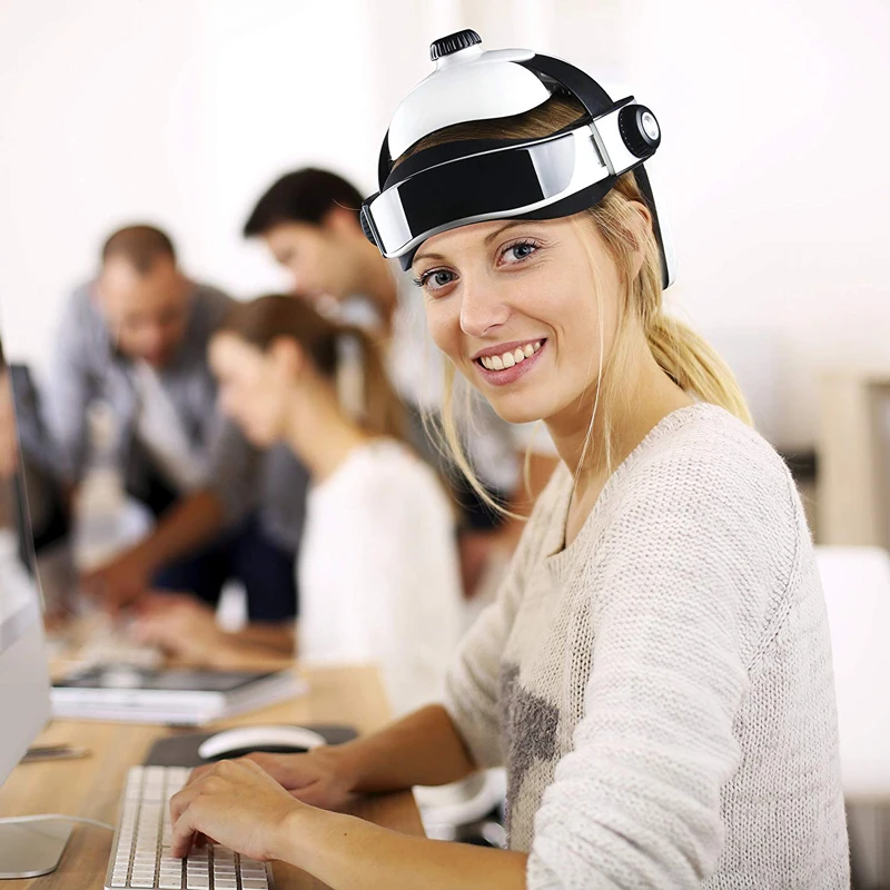 Electric Head Massager Multifunctional Heating Air Helmet with Soothing Music Air Pressure To Relax and Relieve The Headache - Image 6