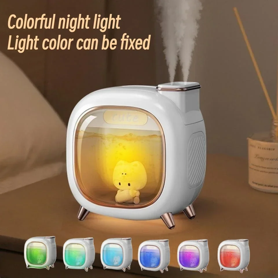 500 مللي المحمولة المزدوج فوهة الهواء المرطب USB شحن 1200 مللي أمبير بطارية لاسلكية بالموجات فوق الصوتية الناشر سيارة صغيرة المرطب