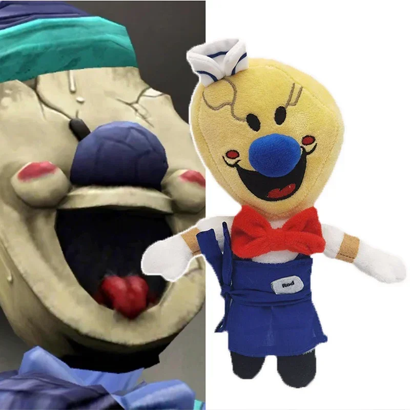 

25cm New Ice Scream Rod Plush Toy Cartoon Stuffed Dolls Horror Game Character Rod's Factory Plushie Figure Kids Christmas Gifts