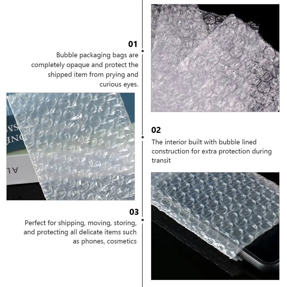

200Pcs Padded Bubble Envelopes Weather Resistant Bubble Mailers for Safe Transit of Phones Crafts Stationery Supplies