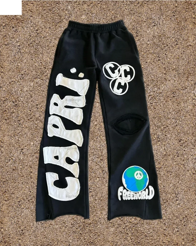 Pantalones de chándal con patrón de letras para mujer, ropa informal para correr al aire libre, estilo Retro, Y2K, Hip Hop, Verano